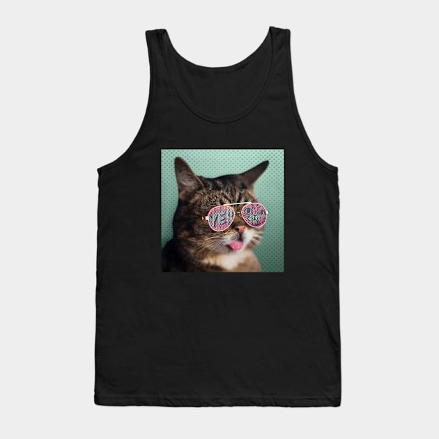 Cool Cat Tank Top by iKaseindustry